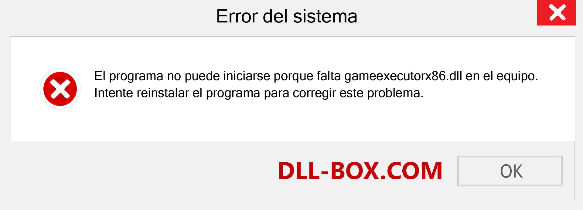 ¿Falta el archivo gameexecutorx86.dll ?. Descargar para Windows 7, 8, 10 - Corregir gameexecutorx86 dll Missing Error en Windows, fotos, imágenes